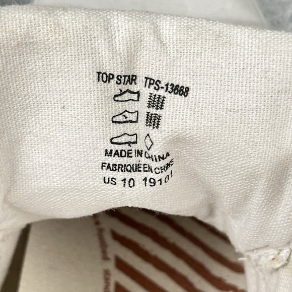 Taos Top Star Womens Shoes Size‎ 10 White Canvas Mid Top TPS-13668 - Picture 9 of 9